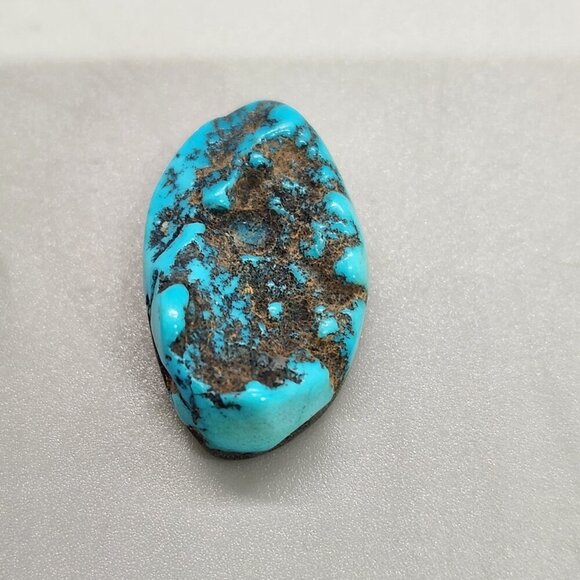 4 Turquoise Awesome Blue w/Black Webbing & Pyrite Arizona Cabochon. 0.2oz total - Picture 3 of 6